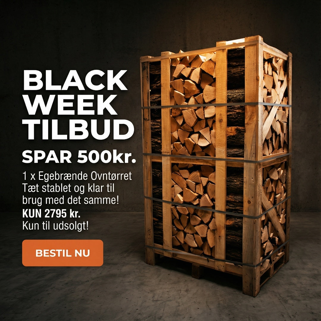 Egetræ brænde - Ovntørret brændetårn