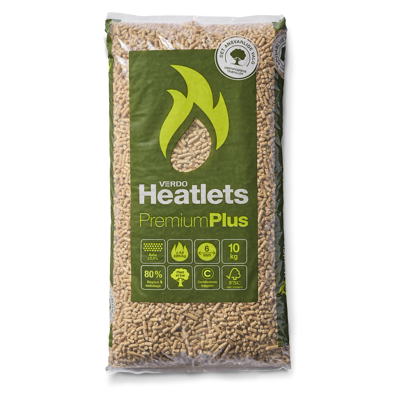 Heatlets PremiumPlus træpiller, 6mm, 10 kg, 900 kg